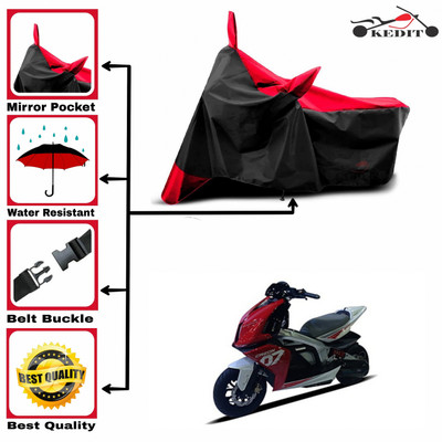 KEDIT Two Wheeler Cover for TVS(Creon, Red, Black)