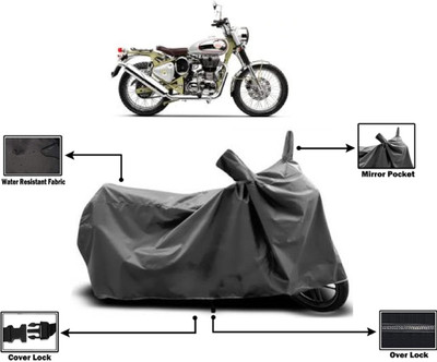 Amexride Two Wheeler Cover for Royal Enfield(Bullet Trials 500, Grey)