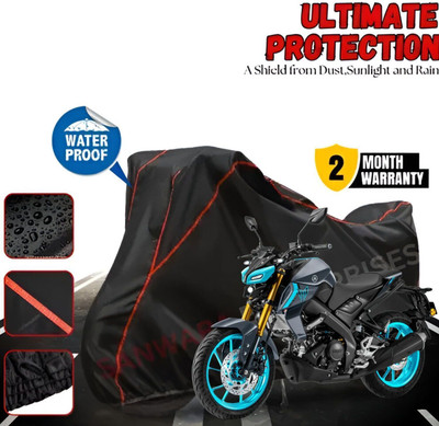 Shiv Kanha Waterproof Two Wheeler Cover for Yamaha(MT 15, Black, Red)