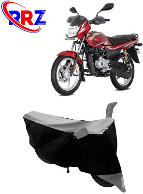 RRZ Waterproof Two Wheeler Cover for Bajaj(Platina 100 DTS-i, Black, Grey)