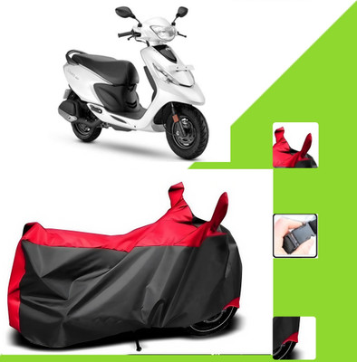 WMIZEXA Two Wheeler Cover for TVS(Black, Red)