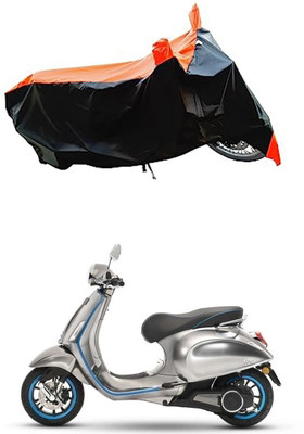 VESMEI Two Wheeler Cover for Vespa(Elettrica BS6, Orange)