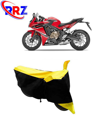 RRZ Waterproof Two Wheeler Cover for Honda(CBR 650F, Black, Yellow)
