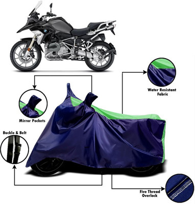 Mdstar Waterproof Two Wheeler Cover for BMW(R 1200 GS, Green, Blue)