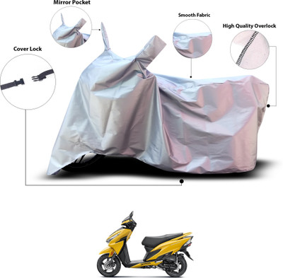 GOSHIV-car and bike accessories Waterproof Two Wheeler Cover for Honda(Grazia, Silver)