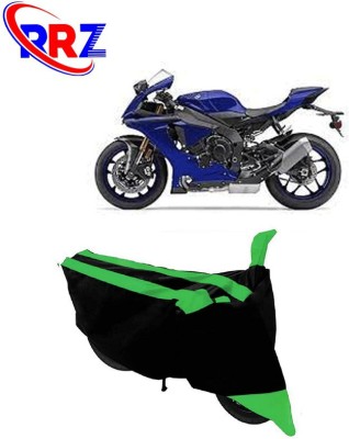 RRZ Waterproof Two Wheeler Cover for Yamaha(YZF, Black, Green)