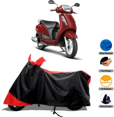 WMIZEXA Waterproof Two Wheeler Cover for Universal For Bike(Access 125, Red)