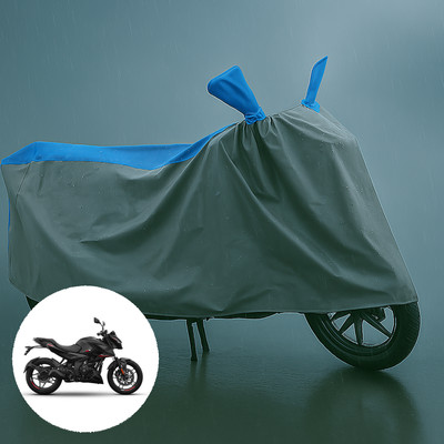 CODOKI Waterproof Two Wheeler Cover for Bajaj(Pulsar 250, Grey, Blue)