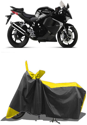 SUGASHRI Waterproof Two Wheeler Cover for Hyosung(GT250R, Yellow, Black)