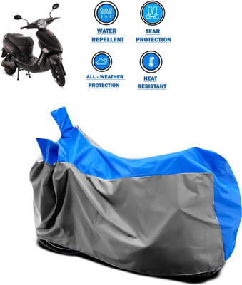 DeepShakshi AUTOMOTIVE Two Wheeler Cover for Hero(Electric Photon, Grey, Blue)