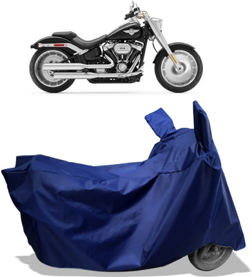 Amexride Two Wheeler Cover for Harley Davidson(Fat Boy, Blue)