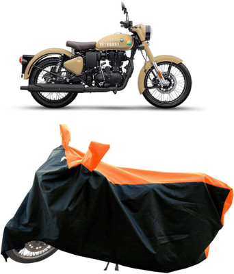 DeepShakshi AUTOMOTIVE Waterproof Two Wheeler Cover for Royal Enfield(350 BS6, Orange)