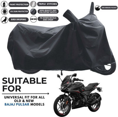 DeepShakshi AUTOMOTIVE Two Wheeler Cover for Bajaj(Pulsar 250 BS6, Black, Black)