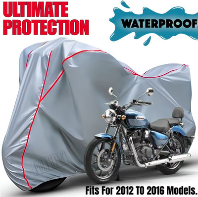 POLYMAXX Waterproof Two Wheeler Cover for Royal Enfield(Meteor, Silver, Red)