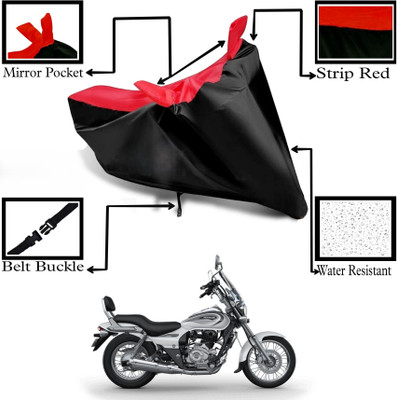 DeepShakshi AUTOMOTIVE Two Wheeler Cover for Bajaj(Avenger 220 Cruise, Red, Black)