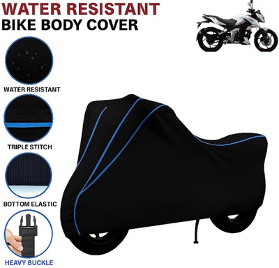 BigFly Waterproof Two Wheeler Cover for Bajaj(Pulsar AS 150, Black, Blue)