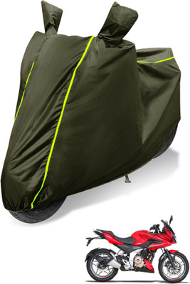 MOCKHE Waterproof Two Wheeler Cover for Bajaj(Pulsar 250, Green)