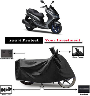 KEDIT Two Wheeler Cover for Yamaha(Majesty S 155 maxi, Black)