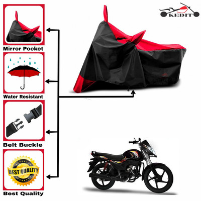 KEDIT Two Wheeler Cover for Mahindra(Pantero, Red, Black)