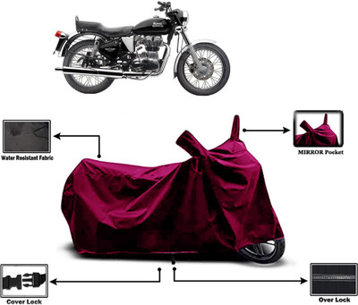Amexride Two Wheeler Cover for Royal Enfield(Electra, Maroon)