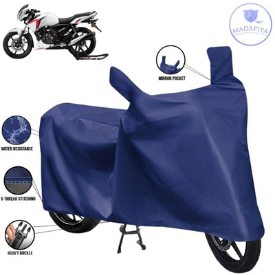 MADAFIYA Waterproof Two Wheeler Cover for TVS(Apache RTR 160 4V, Blue)