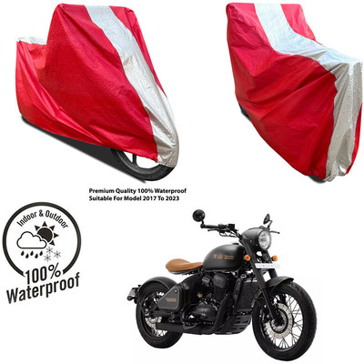 AUTOCAD Waterproof Two Wheeler Cover for Suzuki(Hayate, Silver, Red)