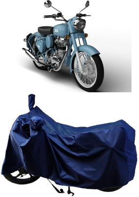 MMSSTAR Waterproof Two Wheeler Cover for Royal Enfield(Squadron Blue, Blue)