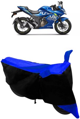 ABORDABLE Two Wheeler Cover for Suzuki(Gixxer SF 250, Black, Blue)