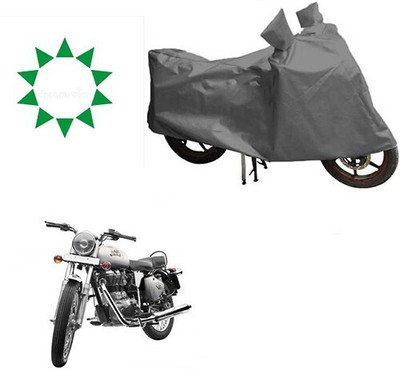 MMSSTAR Waterproof Two Wheeler Cover for Royal Enfield(Bullet 350, Grey)