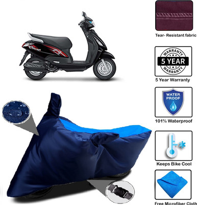 MISSION COLLECTION Waterproof Two Wheeler Cover for Suzuki(Swish, Blue)