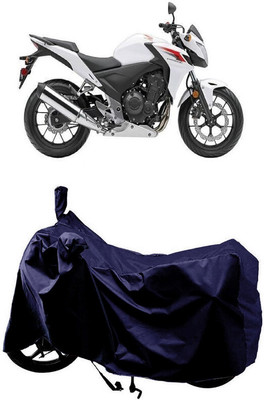 SUGASHRI Waterproof Two Wheeler Cover for Honda(CB500F, Blue)
