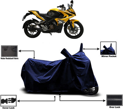 Amexride Two Wheeler Cover for Bajaj(Pulsar SS400 BS6, Blue)