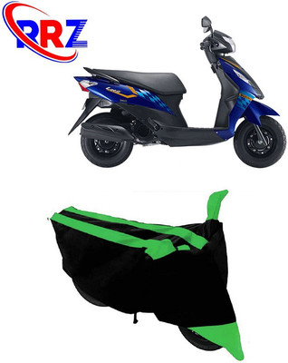 RRZ Waterproof Two Wheeler Cover for Suzuki(Let's, Black, Green)