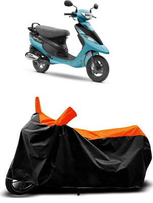 OliverX Waterproof Two Wheeler Cover for TVS(Scooty Pep+ BS6, Orange)