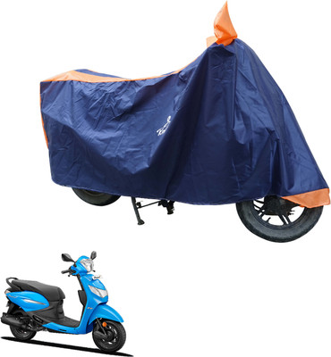Kavach Waterproof Two Wheeler Cover for Hero(Pleasure+ 110, Orange, Blue)