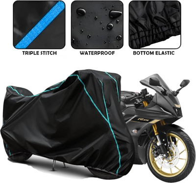 DeepShakshi AUTOMOTIVE Waterproof Two Wheeler Cover for Yamaha(YZF R15 S, Black)