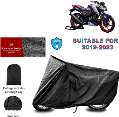 PAGORA Waterproof Two Wheeler Cover for TVS(Apache RTR 165 RP, Black)