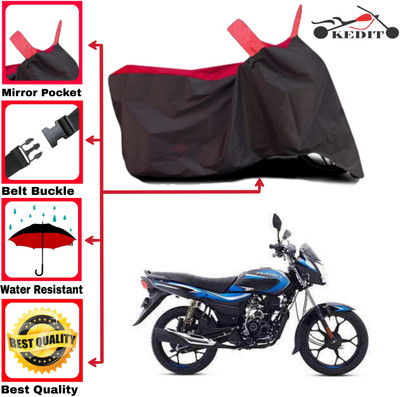 AASHTIK MART Two Wheeler Cover for Bajaj(Platina 110 H-Gear BS6, Red, Black)