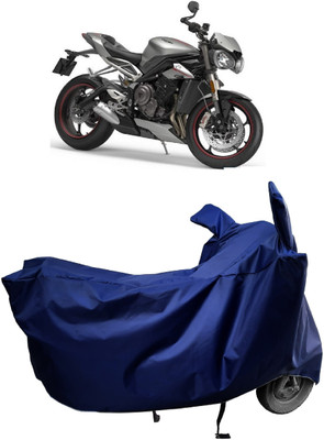 Amexride Two Wheeler Cover for Triumph(Street Triple RS BS6, Blue)