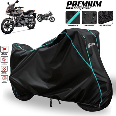 AutoGalaxy Waterproof Two Wheeler Cover for Bajaj(Pulsar 180F, Black, Blue, Multicolor)