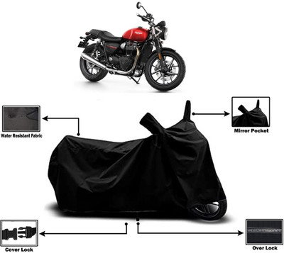 Amexride Two Wheeler Cover for Triumph(Street Twin BS6, Black)