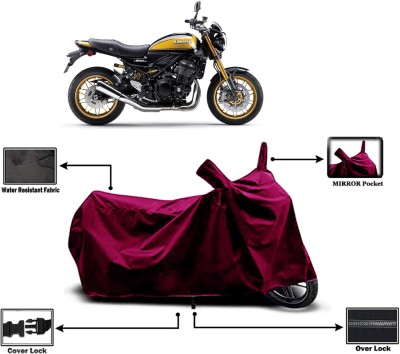 Amexride Two Wheeler Cover for Kawasaki(Z900RS BS6, Maroon)