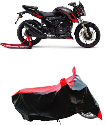 KEDIT Two Wheeler Cover for TVS(Apache RTR 200 4V, Red)