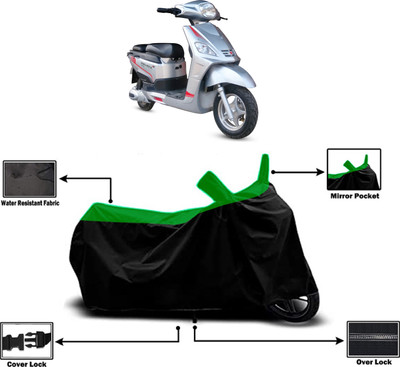 Amexride Two Wheeler Cover for Hero Electric(Electric NYX e5, Green)