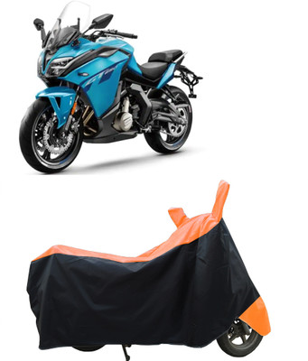 Coxtor Waterproof Two Wheeler Cover for CFMoto(650GT, Orange)