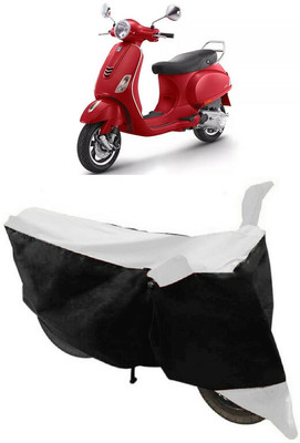 HEMSKAR Two Wheeler Cover for Vespa(VXL 125 BS6, Black, White)