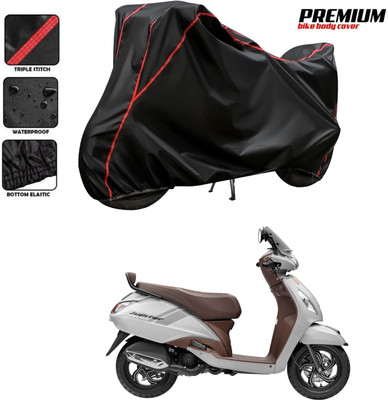 DeepShakshi AUTOMOTIVE Two Wheeler Cover for TVS(Jupiter classic, Black, Red)