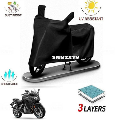smwzxyu Waterproof Two Wheeler Cover for CFMoto(650 NK, Black)