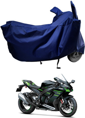 Amexride Two Wheeler Cover for Kawasaki(Ninja ZX-10R BS6, Blue)