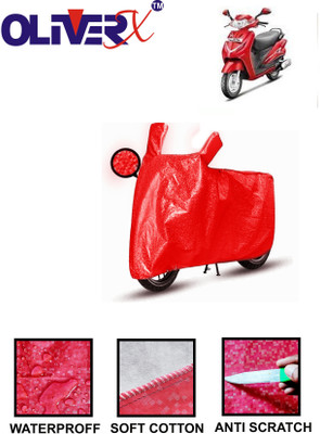 AUTOCAD Waterproof Two Wheeler Cover for Hero(Duet LX 110CC BS6, Red)